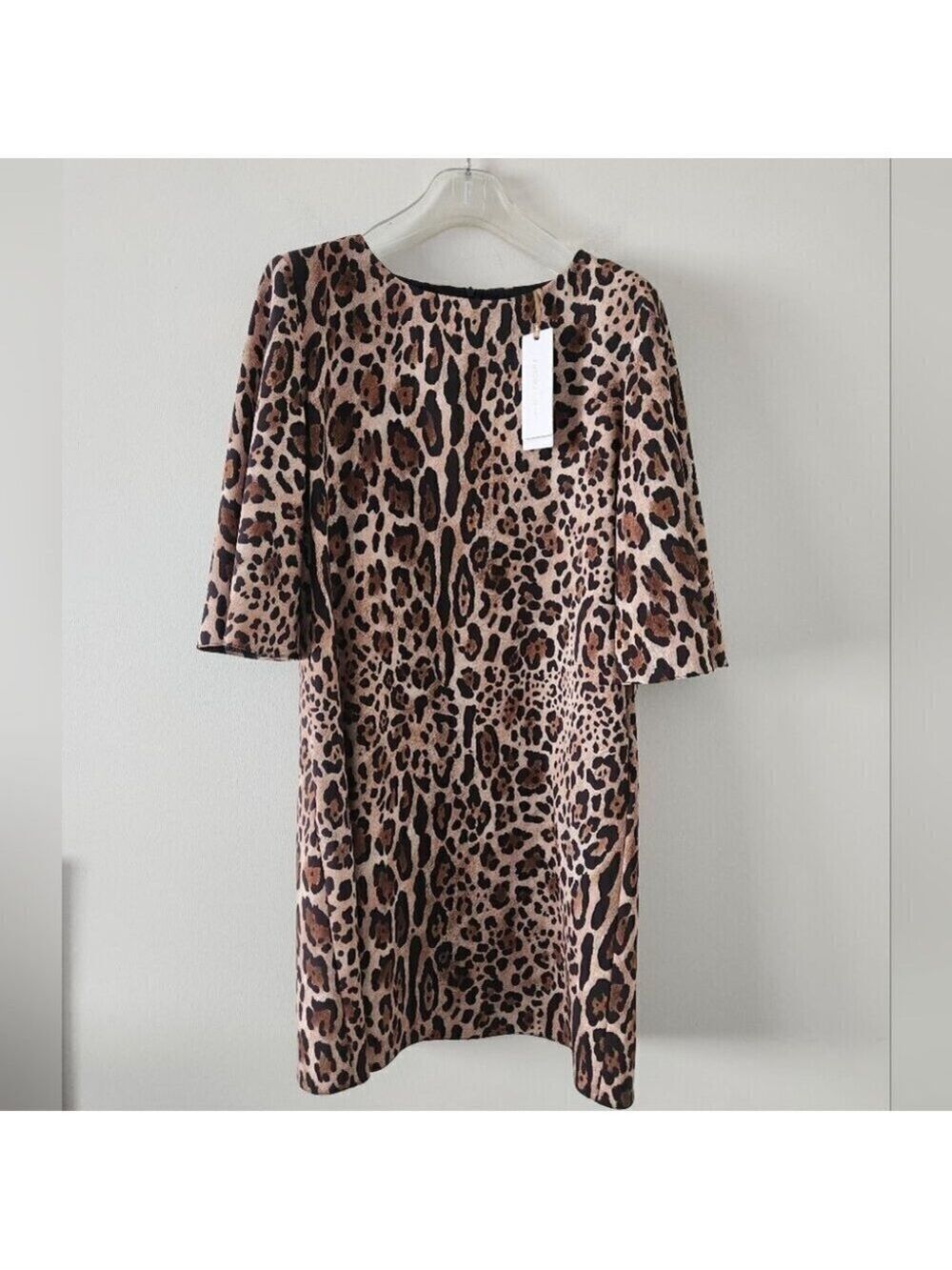 NWT RINASCIMENTO | Leopard print dress a-line brown sz M